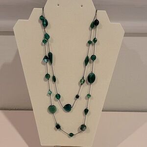 Dabby Reid Long Green Beaded Necklace